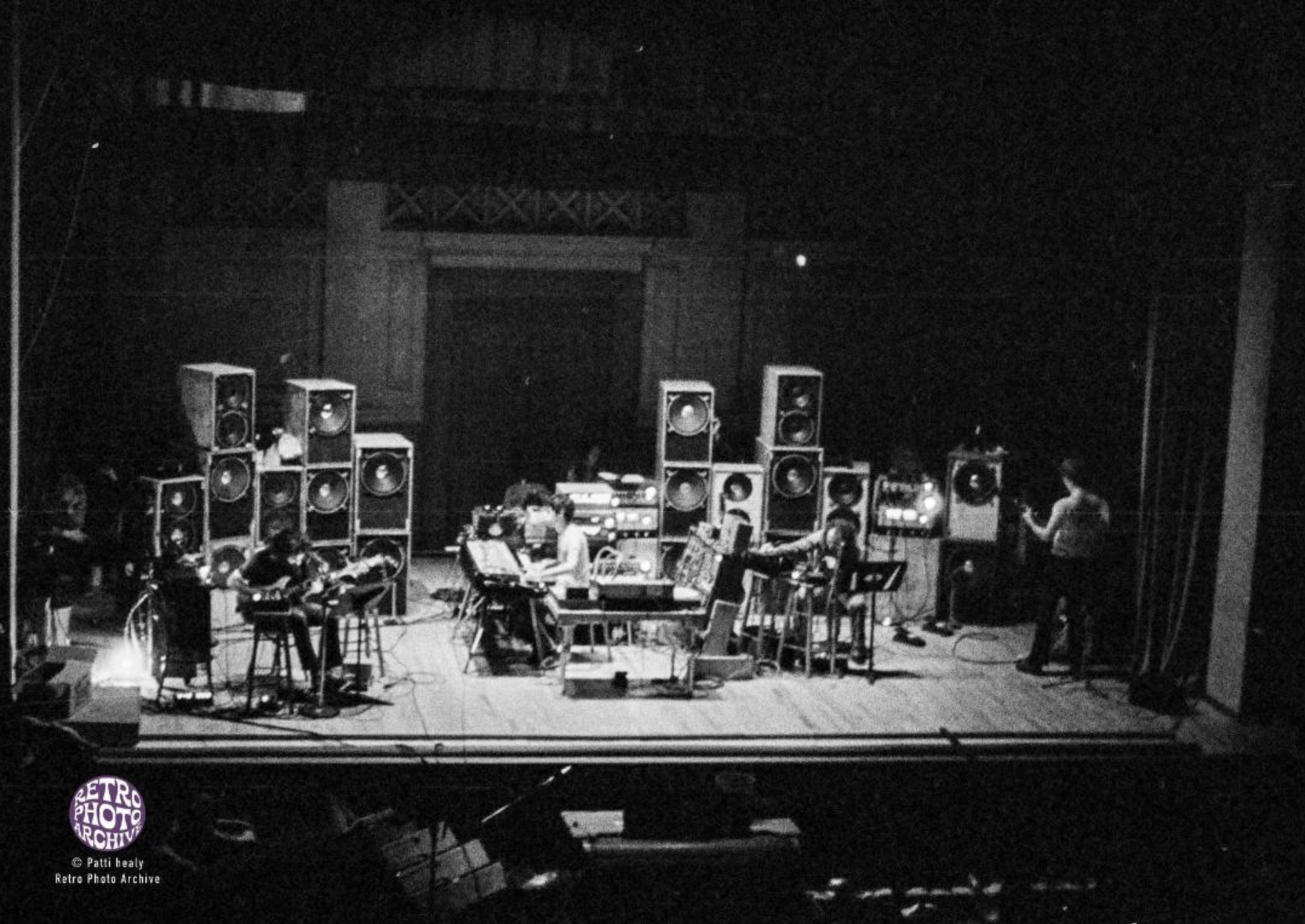 Jerry, Ned, David Crosby, and Phil at Dominican College on June 6, 1975 (photo © by Patti Healy)