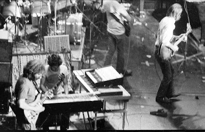 Jerry, Ned, Phil, and Bob at Winterland on October 20, 1974 (photo by Bill Magee)