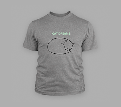 Cat Dreams tee - by Ned Lagin